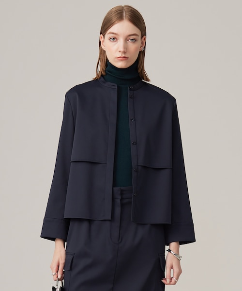 洗える】ウォームサテン クロップドシャツ｜アイシービーの通販｜&mall