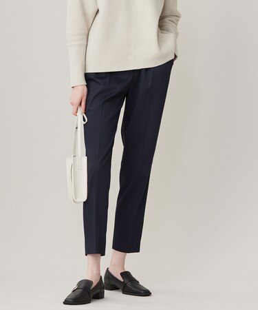 【洗える】ウォームサテン ドロストパンツ