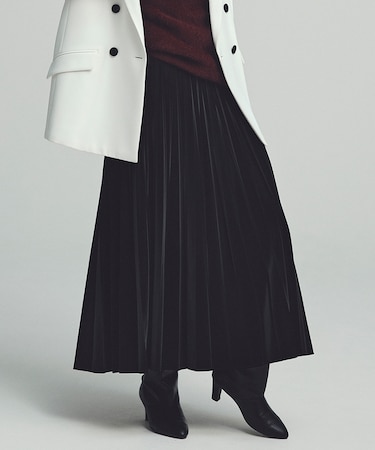 【CLASSY.1月号掲載・洗える】ラミネートプリーツ スカート