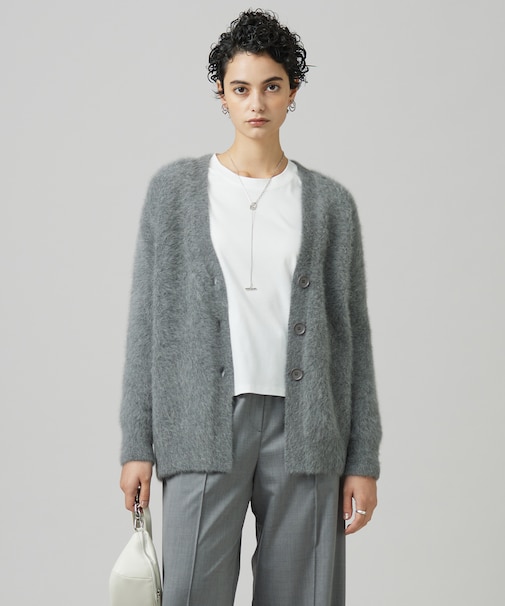 フォックスアルパカニット Vネックカーディガン