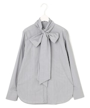 【CLASSY.1月号掲載・洗える】 クリーンブロード ボウタイブラウス