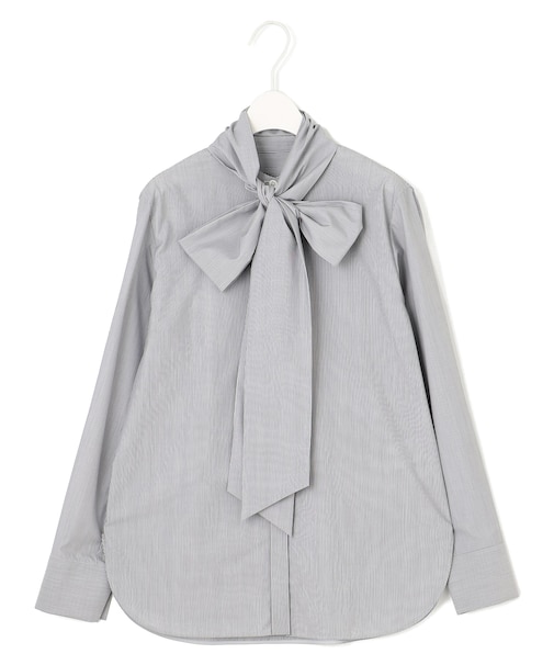 【CLASSY.1月号掲載・洗える】 クリーンブロード ボウタイブラウス