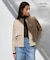 【WEB限定・洗える】シルキーツイル  クロップドシャツ