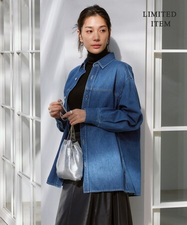 【WEB限定・洗える】コットンソフトデニム ジャケット