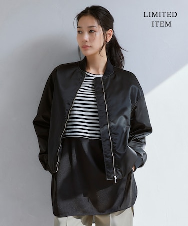 【WEB限定】 ナイロンラスターサテン MA-1