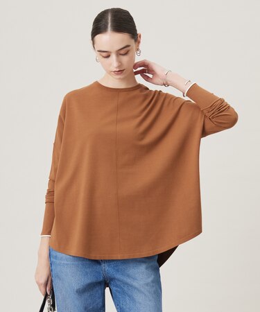 【洗える】 ヴィスコースワイド プルオーバー