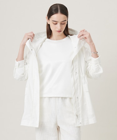 【撥水加工】メモリーストレッチタフタ マウンテンパーカー