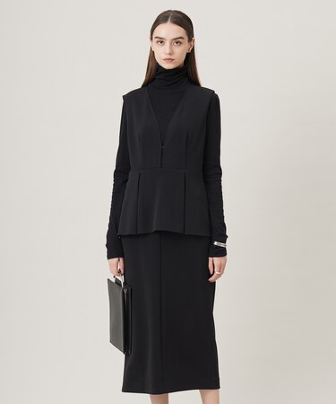 【洗える】ミリオーネダンボールニット  ジャンパースカートワンピース