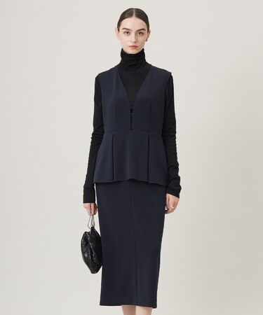 【洗える】ミリオーネダンボールニット  ジャンパースカートワンピース