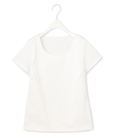 【洗える】 スーペリアジャージー Uネック半袖プルオーバー