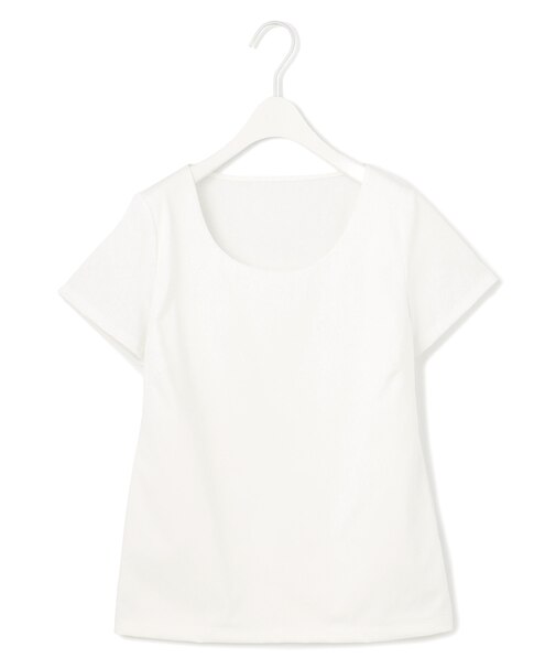 【洗える】 スーペリアジャージー Uネック半袖プルオーバー