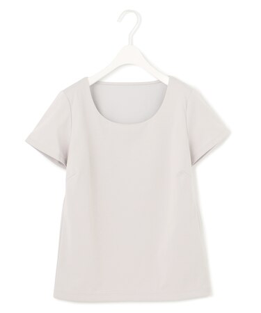 【洗える】 スーペリアジャージー Uネック半袖プルオーバー