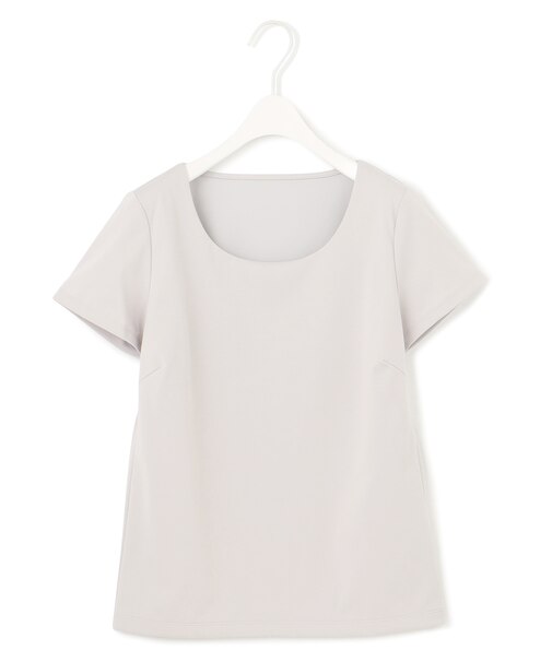 【洗える】 スーペリアジャージー Uネック半袖プルオーバー