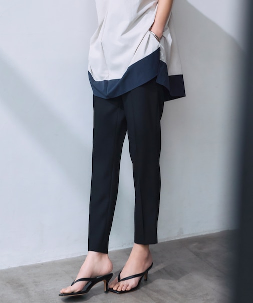 【新色追加・WEB限定カラーあり・接触冷感・UVケア・速乾・防シワ・洗える】 FluidBackSatin  ドロストパンツ