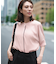 【人気のため新色追加・接触冷感・UVケア・速乾・洗える】BackSatinAmunzen 5分袖バンドカラーブラウス