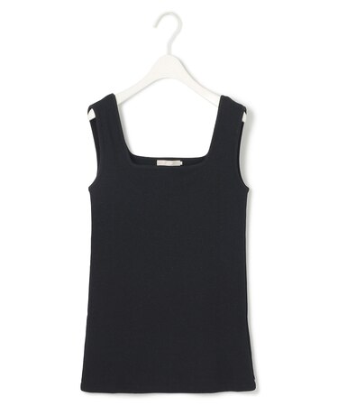 【WEB限定カラーあり・洗える】 ブロードステッチリブ タンクトップ