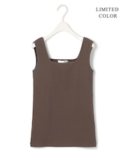 【WEB限定カラーあり・洗える】 ブロードステッチリブ タンクトップ