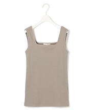 【WEB限定カラーあり・洗える】 ブロードステッチリブ タンクトップ