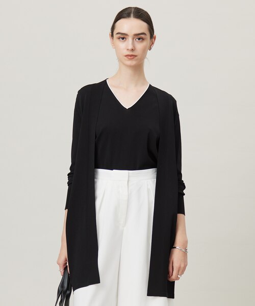 洗える】シンセティックハイゲージ ロングカーディガン｜アイシービー