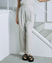 【接触冷感・UVカット・防シワ・洗える】 アトラストリコット テーパードパンツ