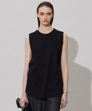 【接触冷感・洗える】コンパクトスムース ノースリーブ Tシャツ