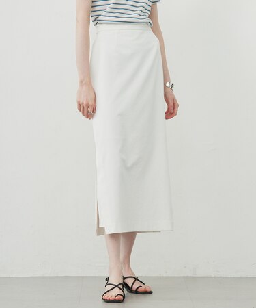 【洗える】シェルタリングドライサテン タイトスカート