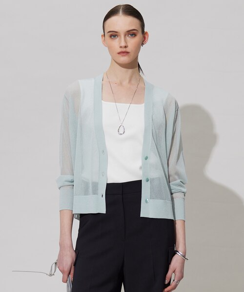 icb　今季　【洗える】ドライシアーカーディガン 洗える】ドライシアーカーディガン｜アイシービーの通販｜&mall