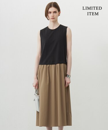 【WEB限定・洗える】 RENUコンビ ノースリーブワンピース