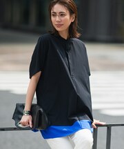 【接触冷感・UVカット・洗える】 RENUソフトタイプライター ブラウス