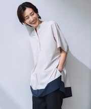 【接触冷感・UVカット・洗える】 RENUソフトタイプライター ブラウス