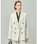 【UVカット・洗える】ウール2WAYストレッチ ダブルブレストジャケット