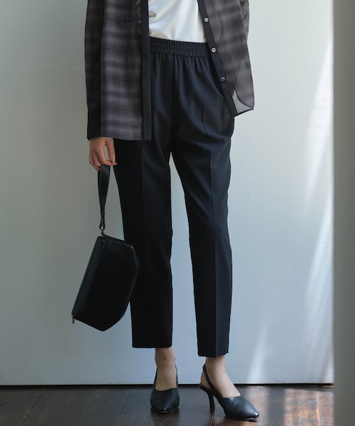 ICB ウールストレッチツイル ドロストパンツ 大きいサイズ セール】 【洗える】ウール2WAYストレッチ ドロストパンツ