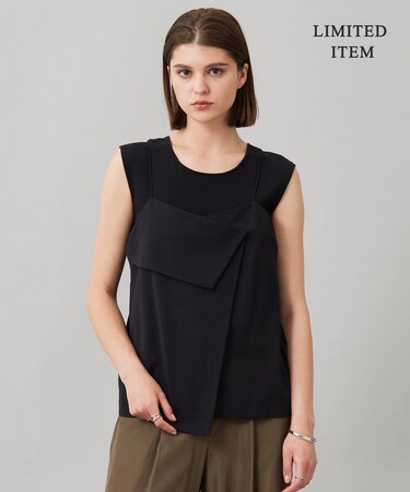 【WEB限定・UVカット・洗える】ウール2WAYストレッチ キャミソールブラウス