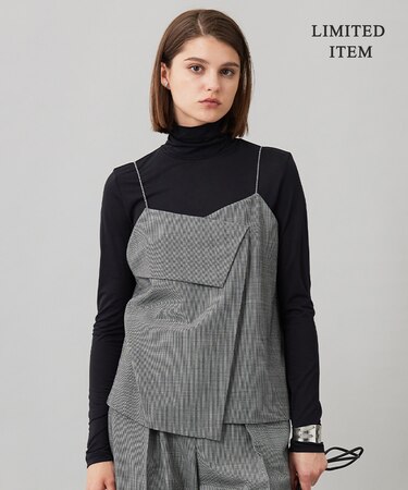 【WEB限定・UVカット・洗える】ウール2WAYストレッチ キャミソールブラウス