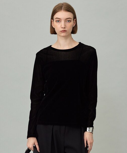 【洗える】フロッキーベロア プルオーバー