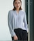 【WEB限定・接触冷感・UVケア・速乾・洗える】BackSatinAmunzen キーネックブラウス
