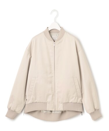 【洗える】 マットサテン MA-1ブルゾン