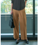 【洗える】T/Wブロード ワイドストレートパンツ
