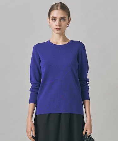 【洗える】 エクストラファインメリノ クルーネックプルオーバー