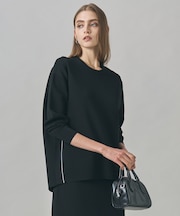 【洗える】 シンセティックダブルフェイス ニットプルオーバー