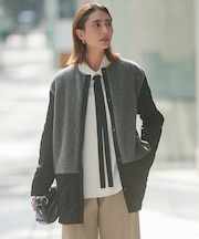 【リバーシブル着用可能】 リバーシブルキルト ミドル丈コート