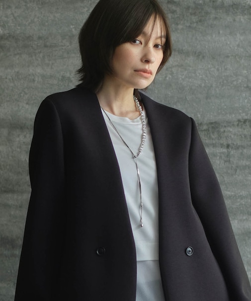 パールメタルネックレス