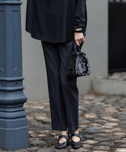 【洗える】 トリアセボディシェルピーチ スティックパンツ