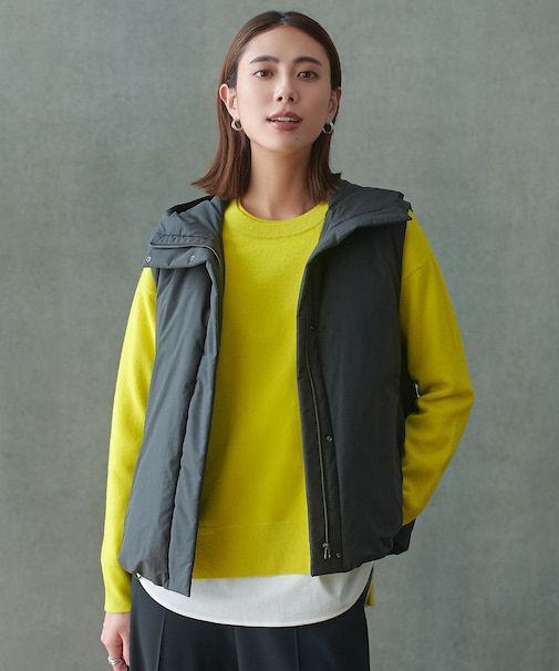 【撥水加工】ADSダウン フーデット ベスト