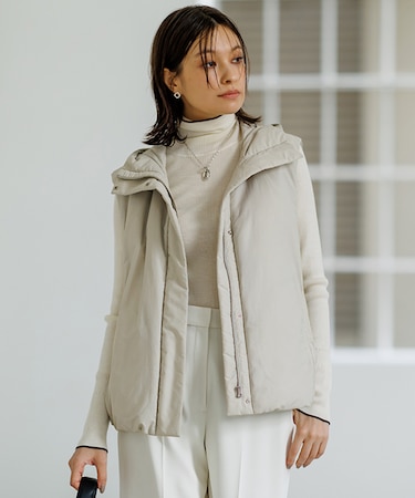 【撥水加工】ADSダウン フーデット ベスト