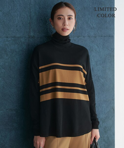 【新色追加・WEB限定カラーあり】 ヴィスコースワイド タートルネックプルオーバー