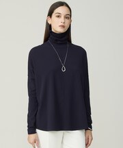 【新色追加・WEB限定カラーあり】 ヴィスコースワイド タートルネックプルオーバー