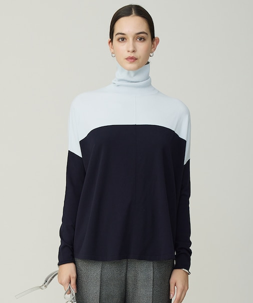 【新色追加・WEB限定カラーあり】 ヴィスコースワイド タートルネックプルオーバー