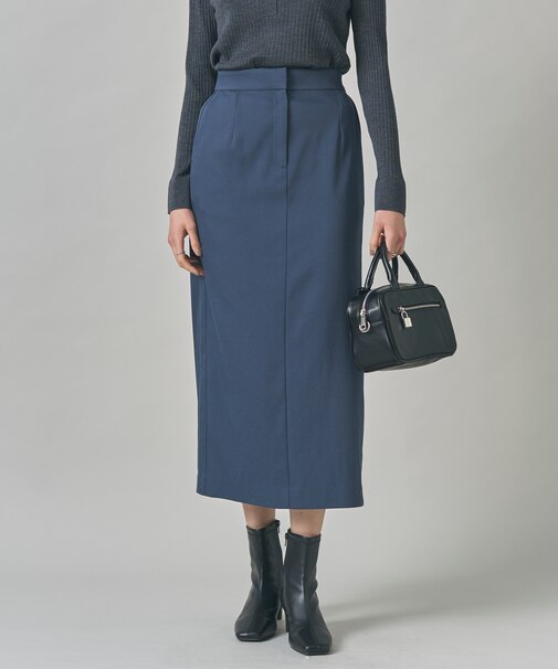 ウォームサテン Iラインスカート