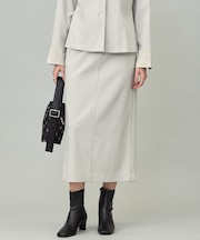 ウォームサテン Iラインスカート